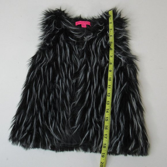 Betsey Johnson Girls Faux Fur Sleeveless Vest Size 6X - Picture 8 of 8